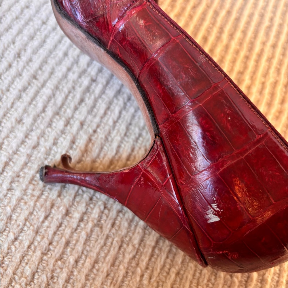 Women’s 1950’s Vintage Crocodile Pumps - Picture 6 of 8